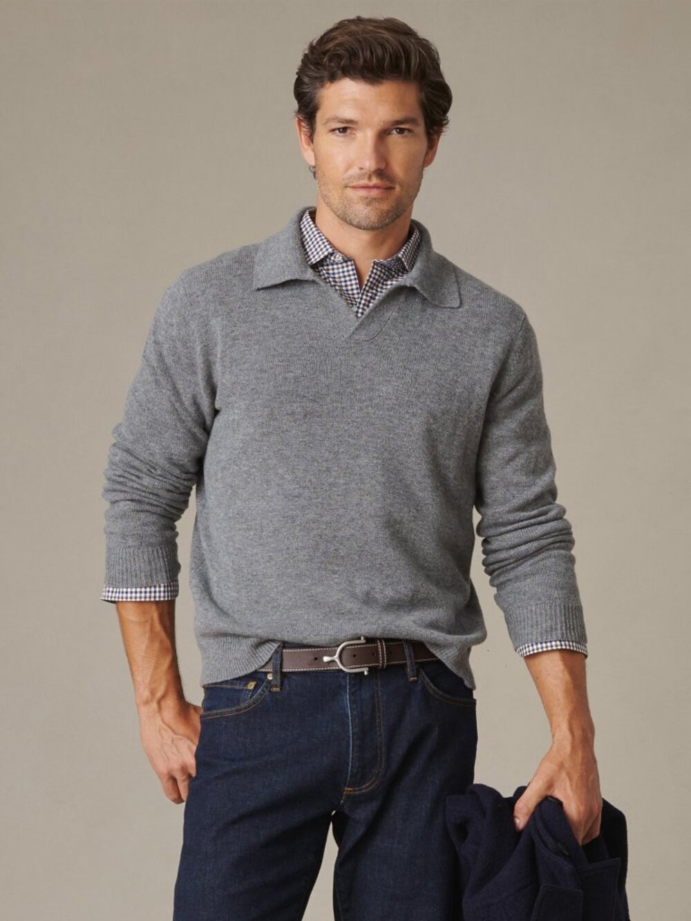 J McLaughlin Philip Sweater - Heather Gray NEW